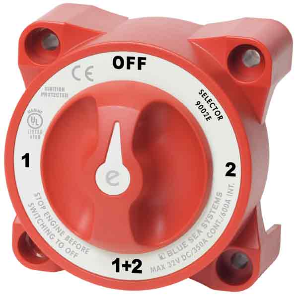 Blue Seas Battery Switch"E" 4 Pos W/Hfd