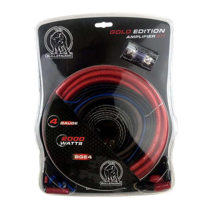 Bullz Audio 4 Gauge Amplifier Wiring Kit - 2000 Watts - Clinch River Fishing USA