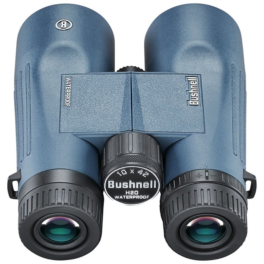 Bushnell 10x42mm H2O Binocular - Dark Blue Roof WP/FP Twist Up Eyecups - Clinch River Fishing USA