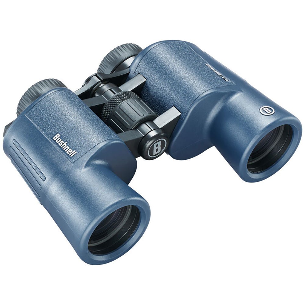 Bushnell 12x42mm H2O Binocular - Dark Blue Porro WP/FP Twist Up Eyecups - Clinch River Fishing USA