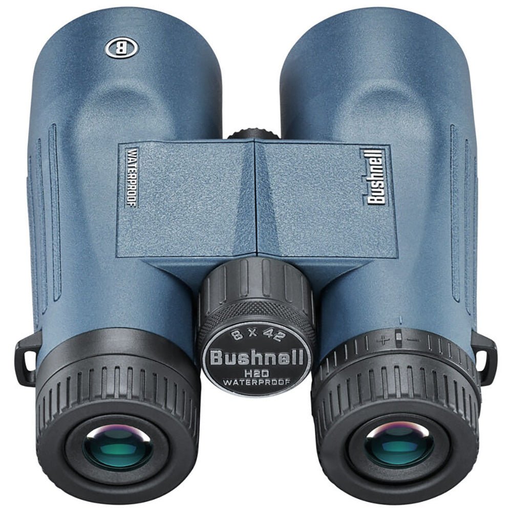 Bushnell 8x42mm H2O Binocular - Dark Blue Roof WP/FP Twist Up Eyecups - Clinch River Fishing USA
