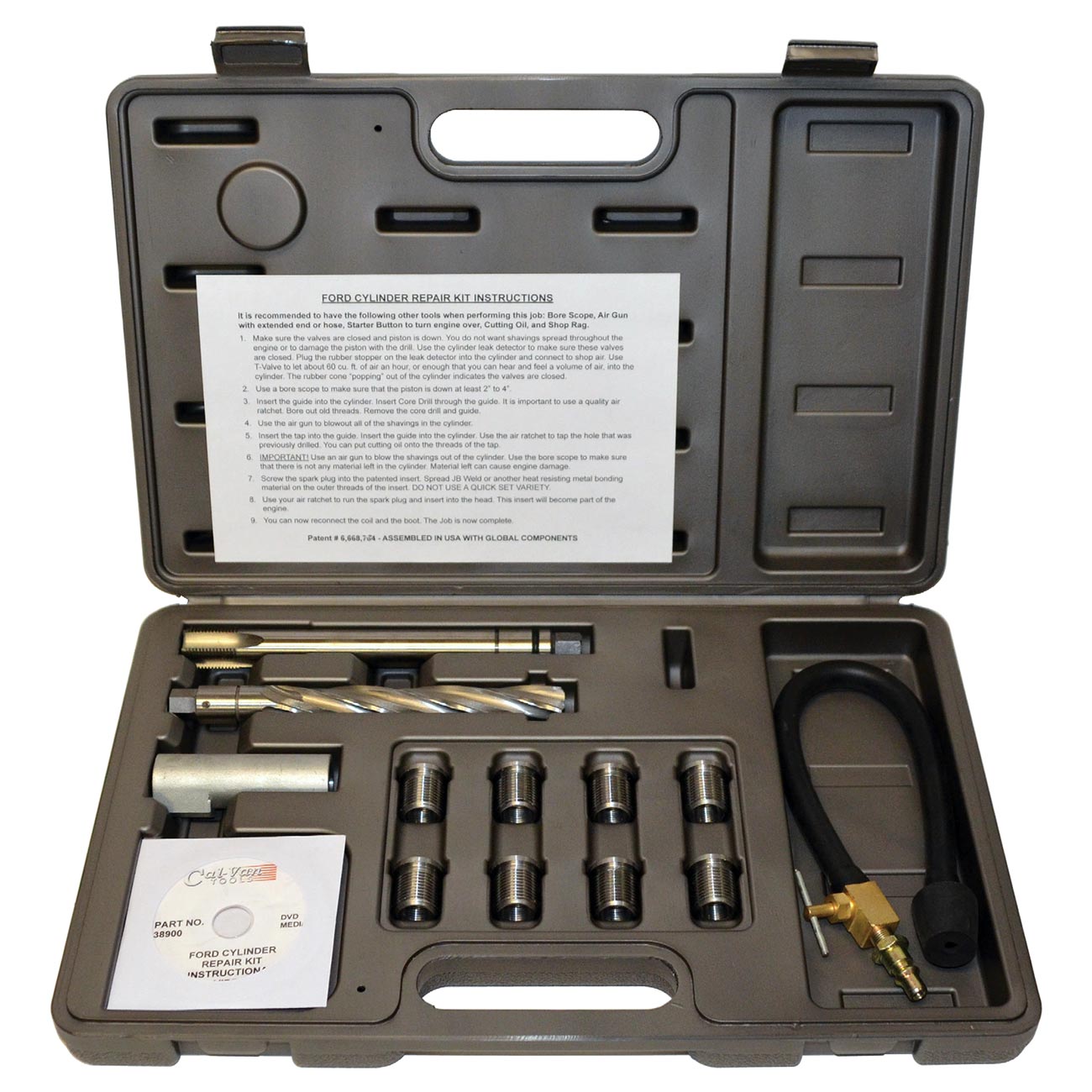 Cal-Van 2 Valve Ford Triton Tool Kit - Spark Plug Thread Repair Kit - Clinch River Fishing USA