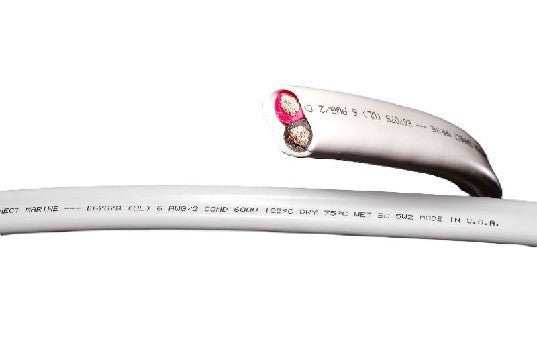 CAMERON CONNECT 6/2 WHT FLAT BOAT CABLE RED/BLK 50' | 6/2 WHITE FLAT BOAT-RB-50 - Clinch River Fishing USA