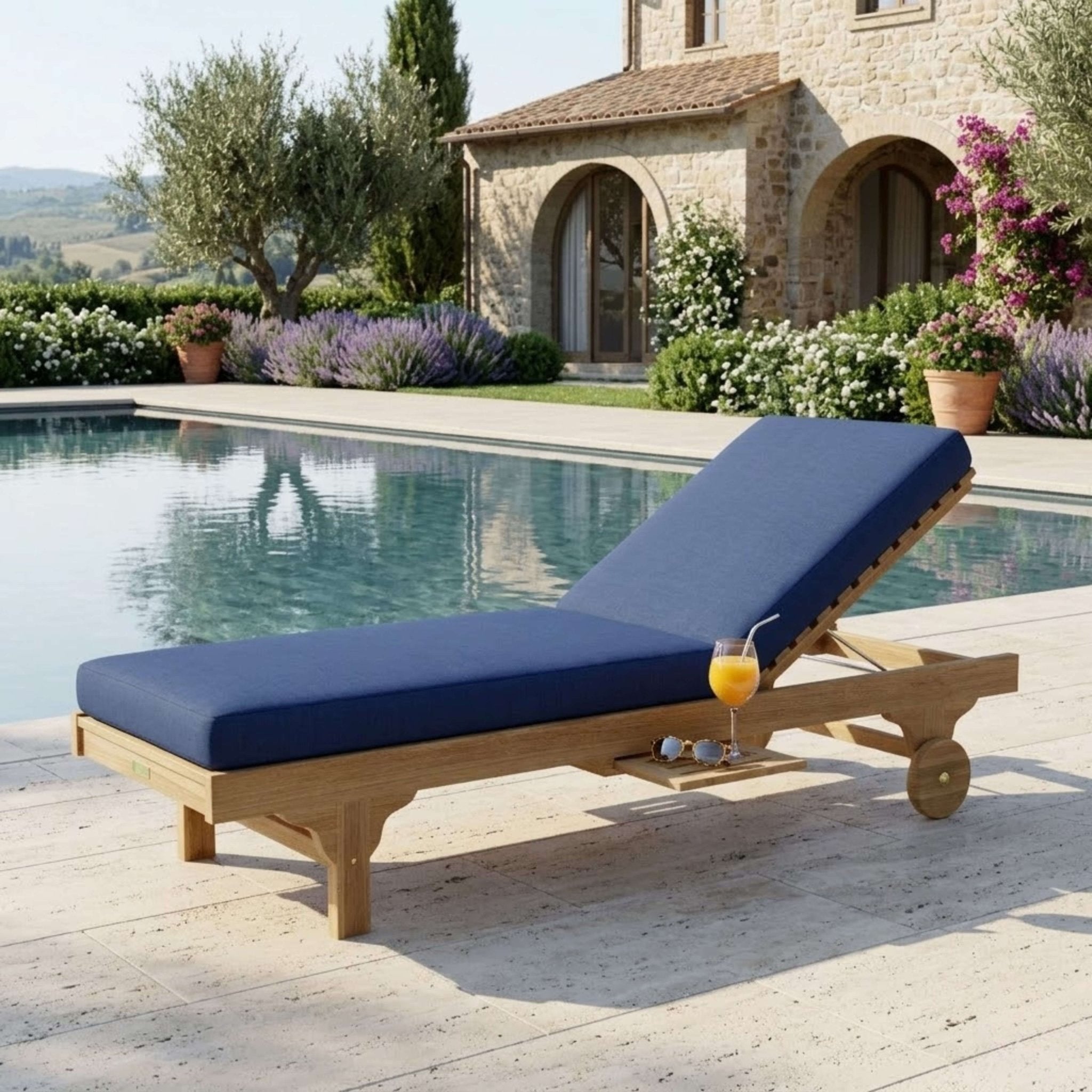 CAPRI SUN LOUNGER (ADJUSTABLE BACK & SIDE TRAY) - Clinch River Fishing USA