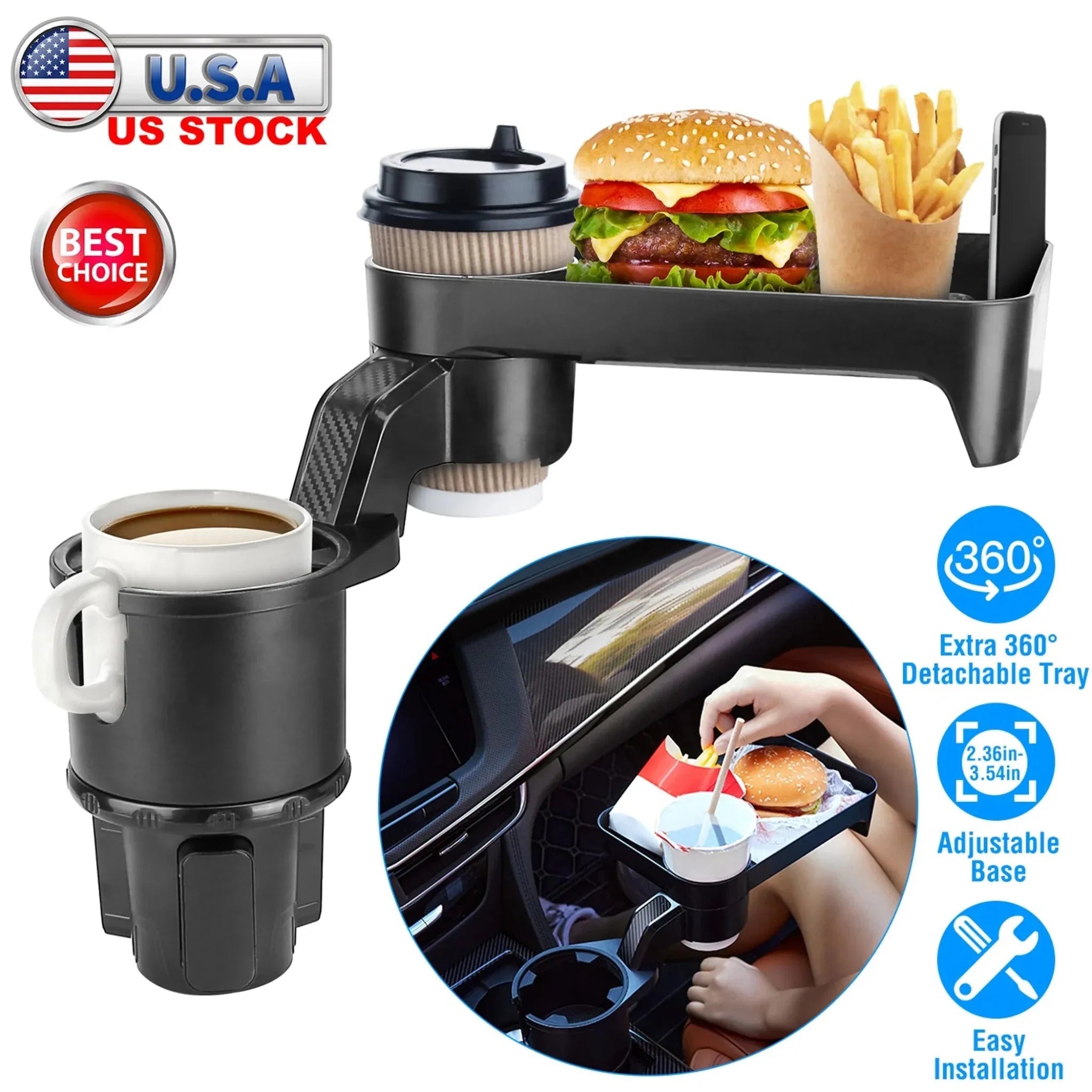 Car Cup Holder Tray - Clinch River Fishing USA