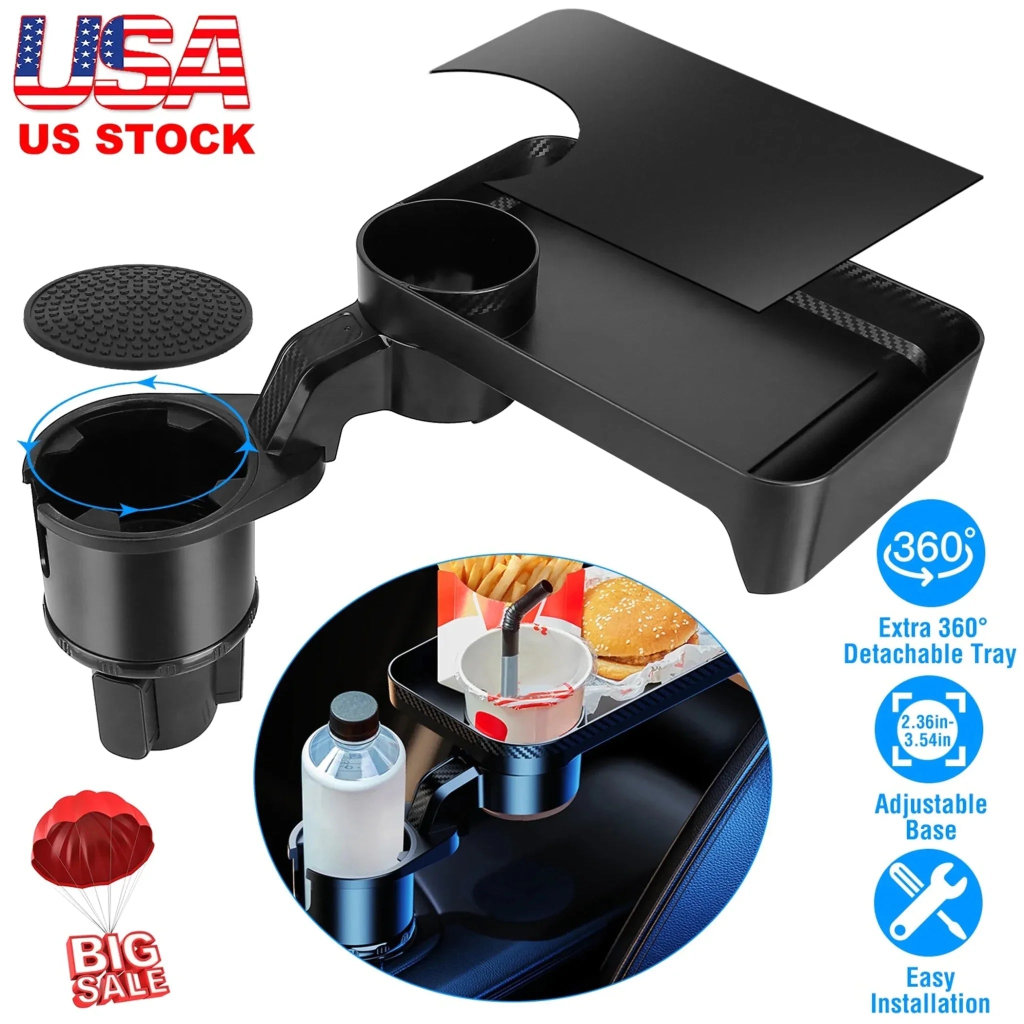 Car Cup Holder Tray - Clinch River Fishing USA
