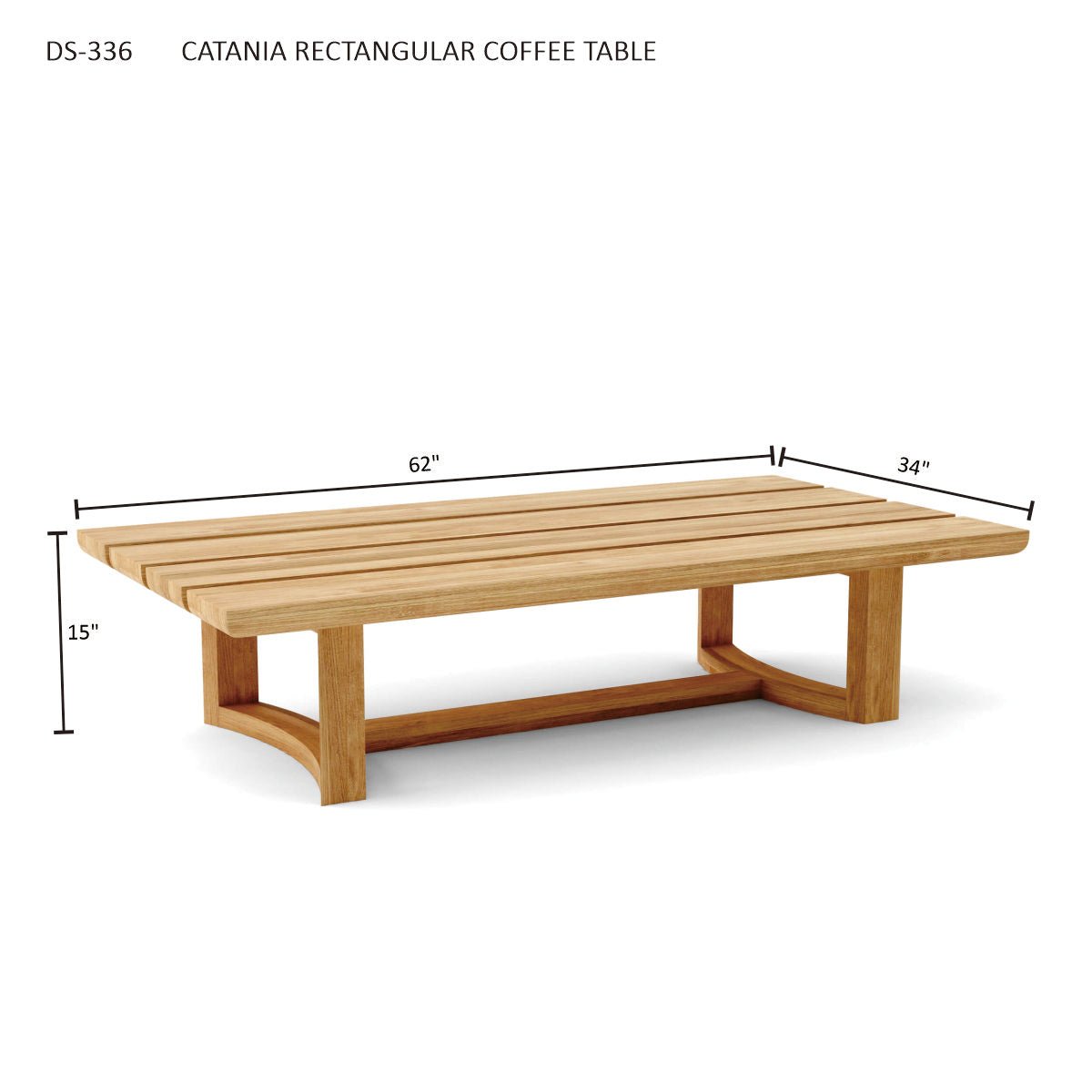 CATANIA RECTANGULAR COFFEE TABLE - Clinch River Fishing USA