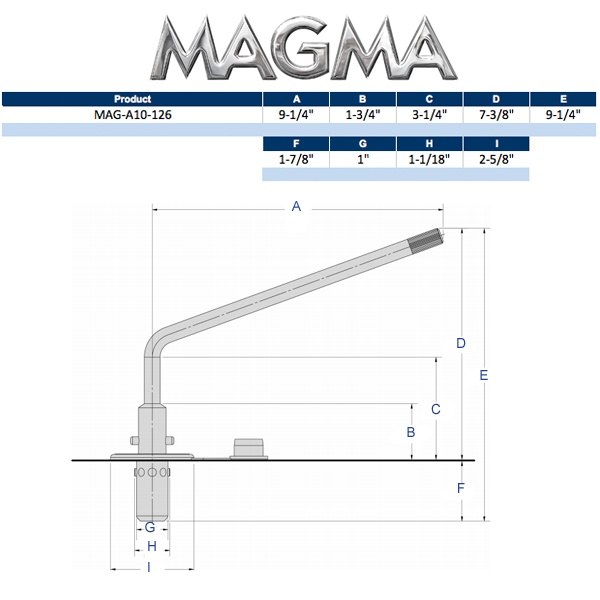 Magma Grills Locking Flush Deck Socket Mt-Kettle
