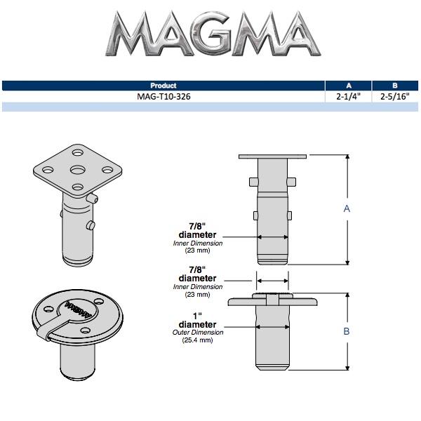 Magma Grills Single" Locking Flush Mt Deck Mt"