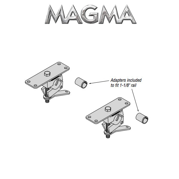 Magma Grills Horiz Rail Mt (Pr) 1 1/8" Or 1 1/4