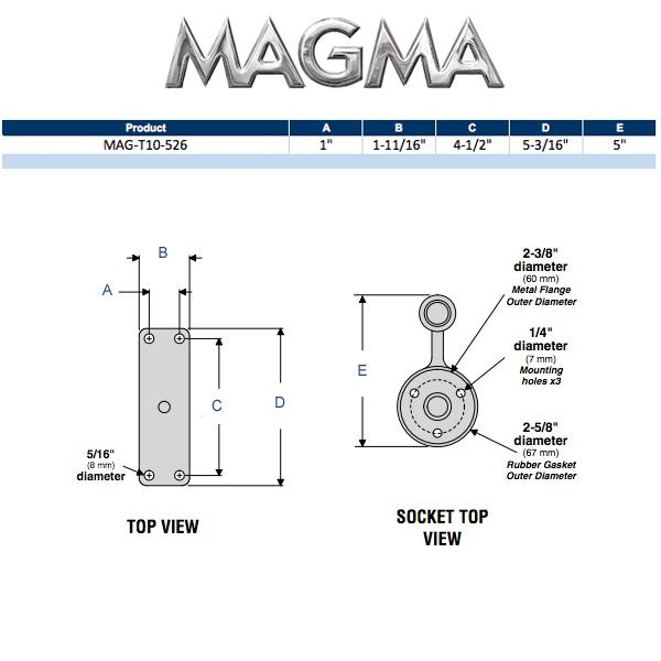 Magma Grills Dual Locking Flush Mount Deck Socket