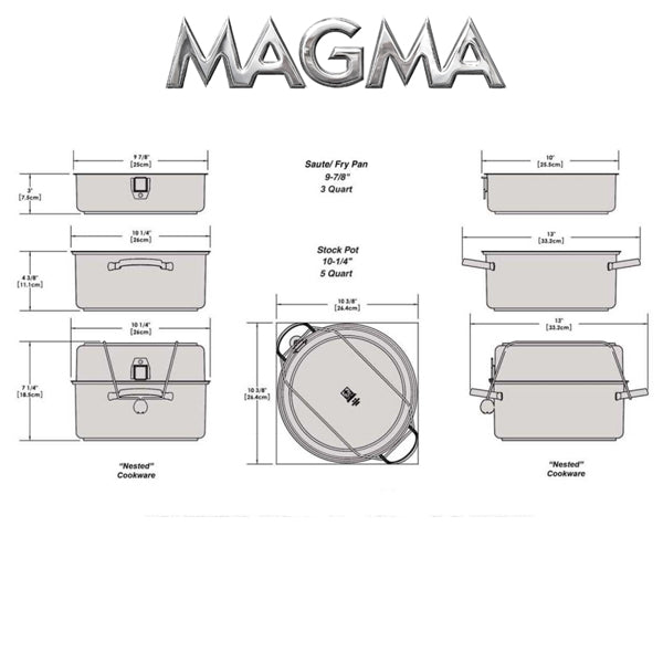Magma Grills Cookware 7 Pc Starter Induction Ss