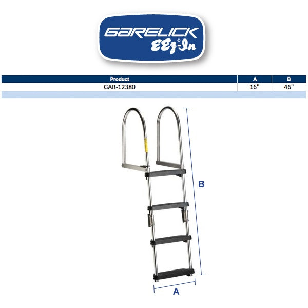Garelick 2-4 Step Fold Pontoon Lad