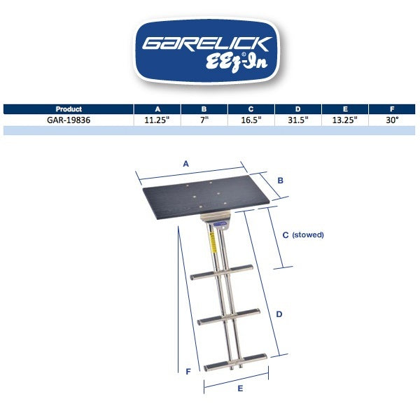 Garelick 3 Step Undr Plat Tel Dive Ldr