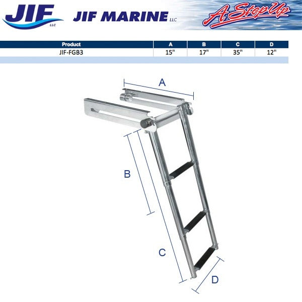 JIF Marine 3 Step Locking Side Mt Telescope