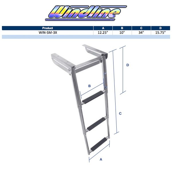 Windline 3 Step Slide Mt. Telescope Ladder