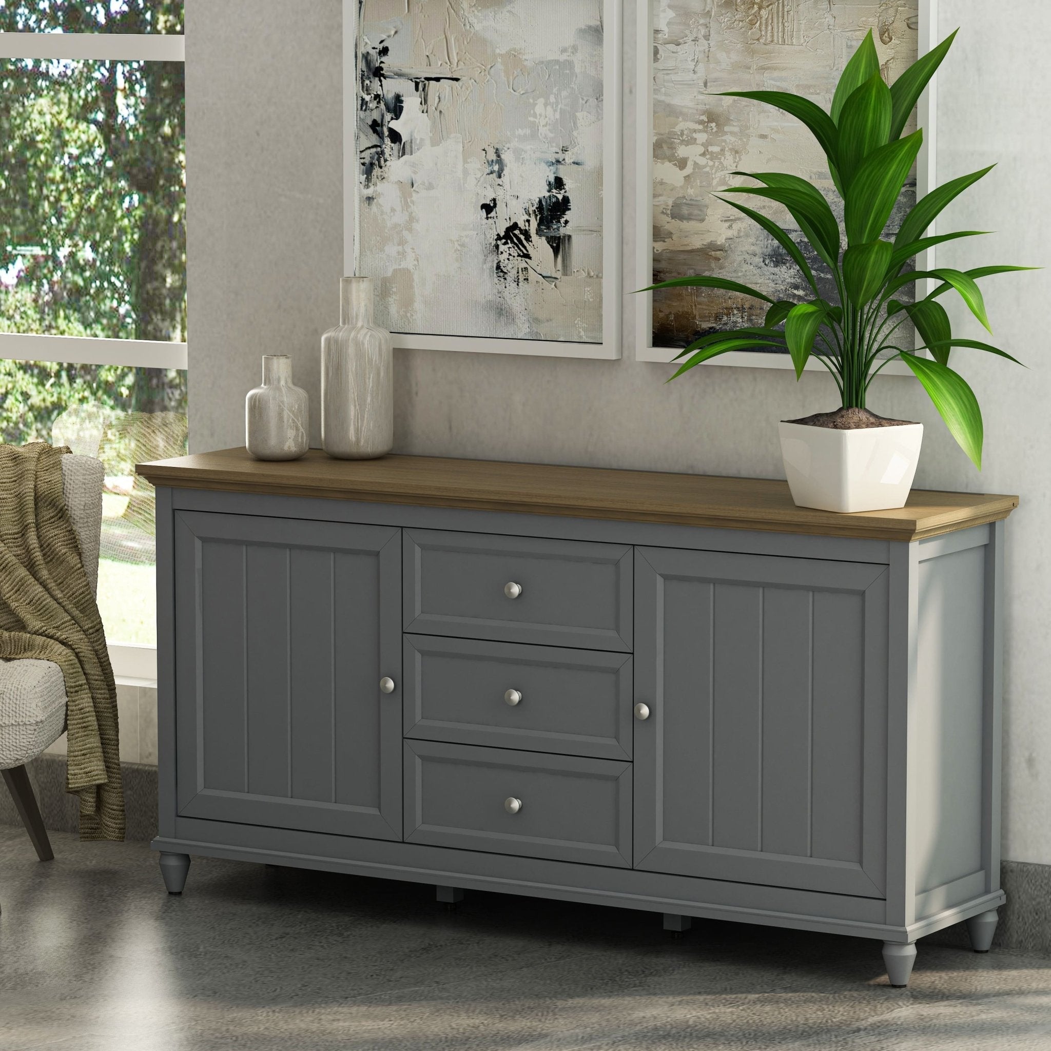 CHENON SIDEBOARD - GREY & BROWN - Clinch River Fishing USA