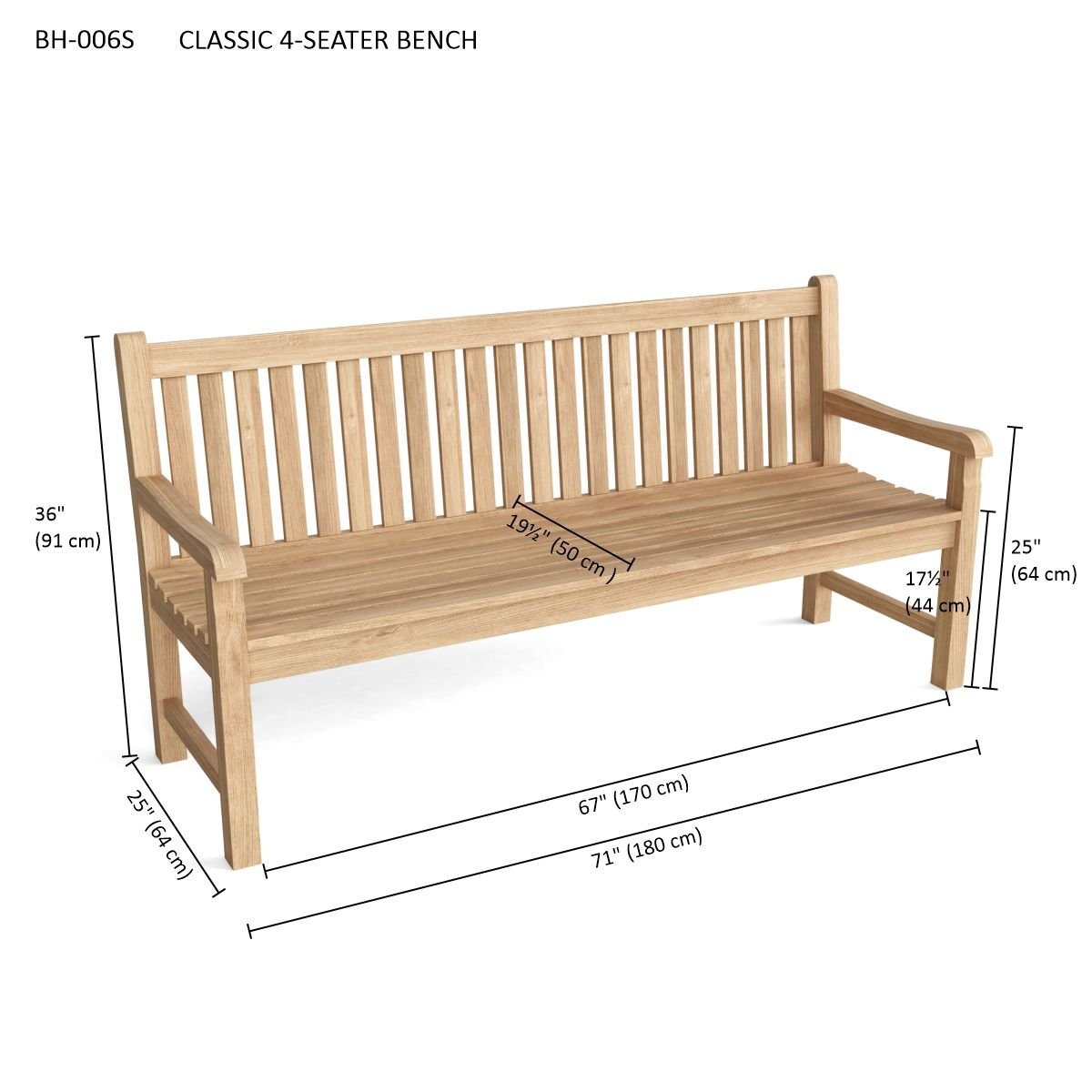 CLASSIC 4-SEATER BENCH - Clinch River Fishing USA