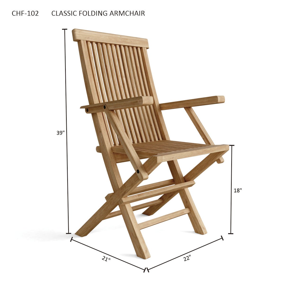 CLASSIC FOLDING ARMCHAIR (2-PC) - Clinch River Fishing USA