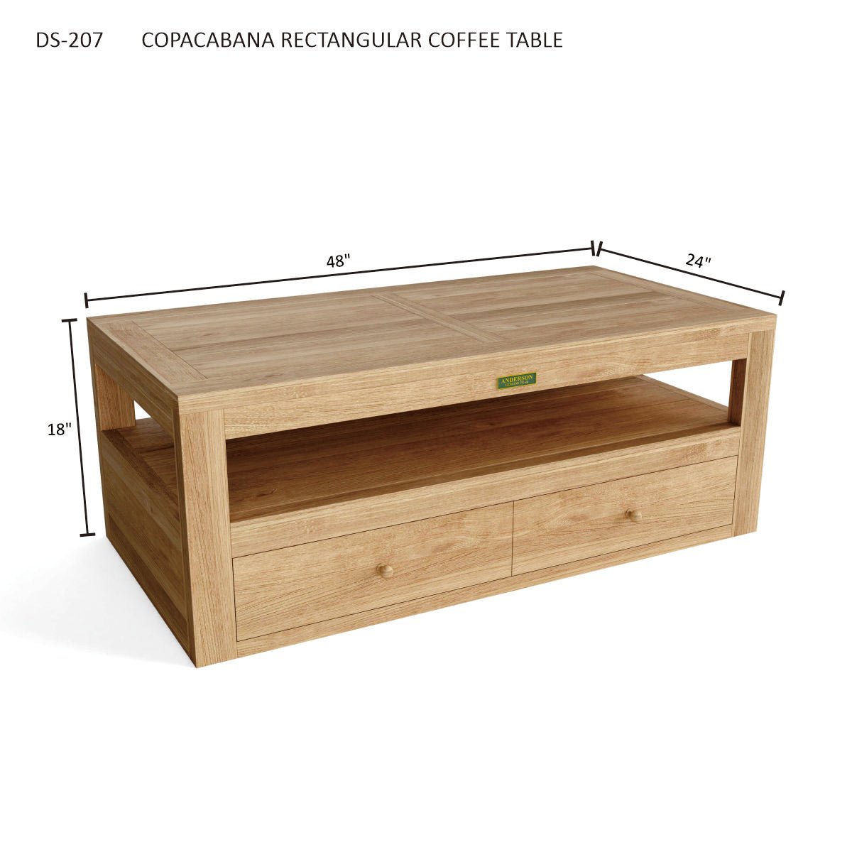 COPACABANA RECTANGULAR COFFEE TABLE - Clinch River Fishing USA