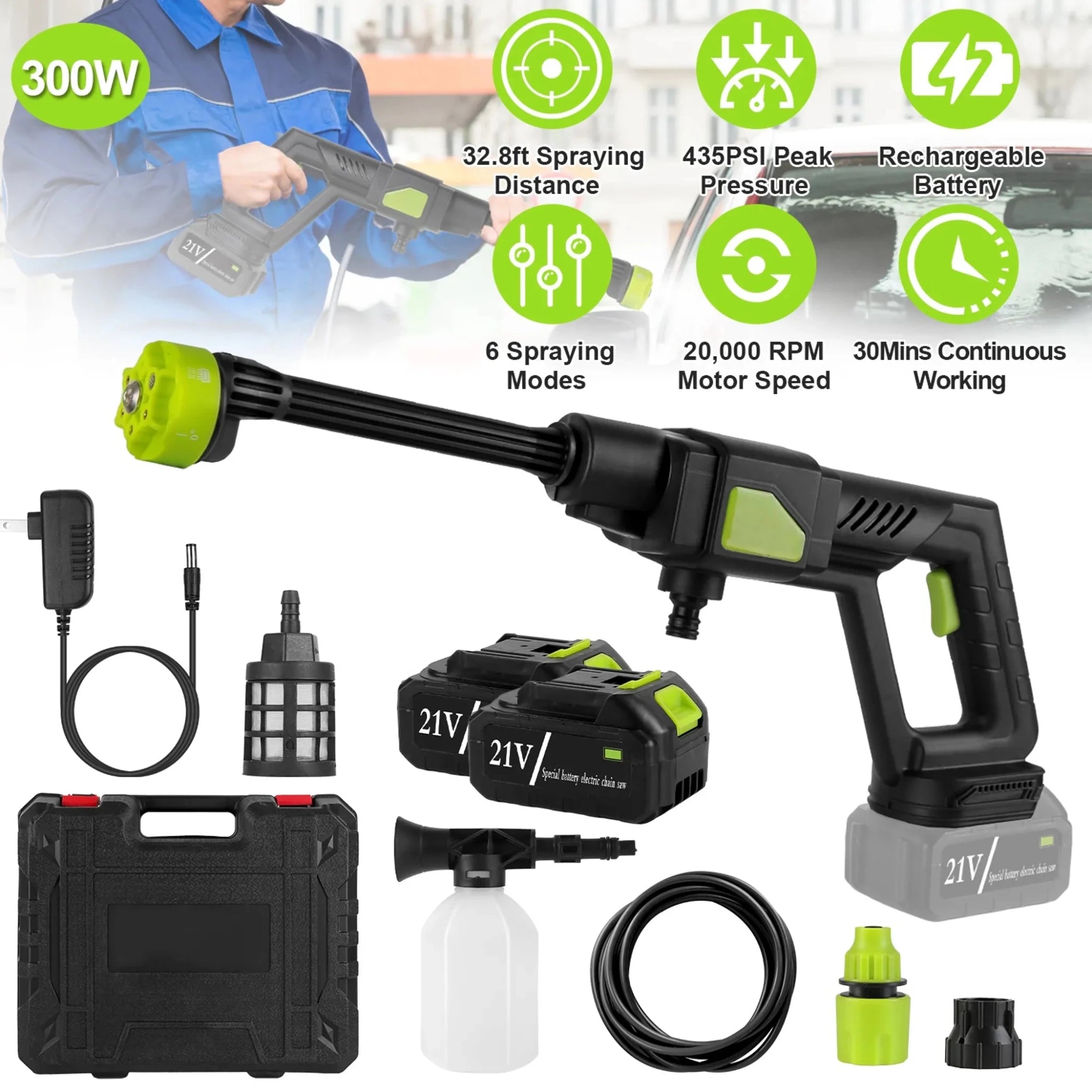 Cordless Pressure Washer Portable Electric Power - Clinch River Fishing USA