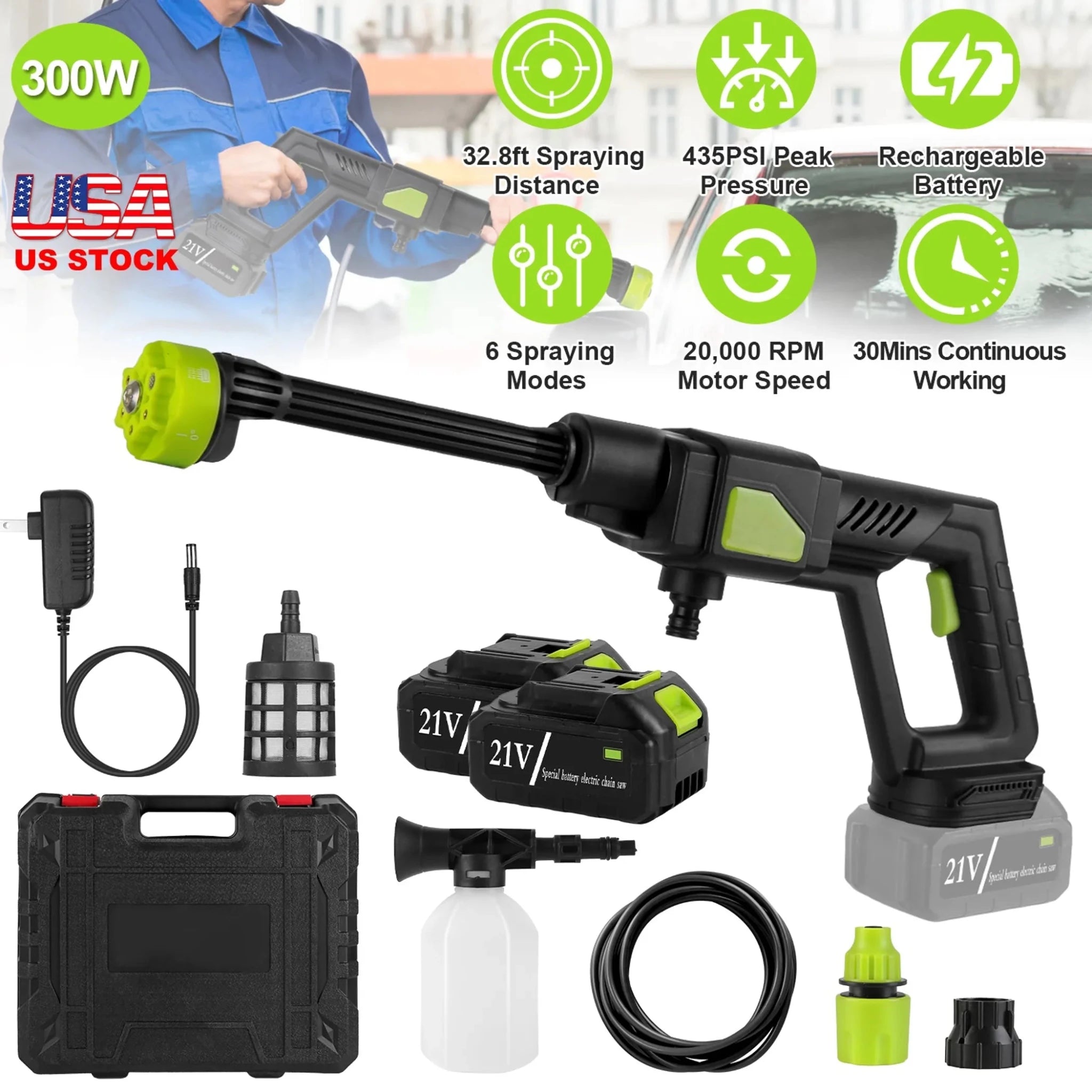 Cordless Pressure Washer Portable Electric Power - Clinch River Fishing USA