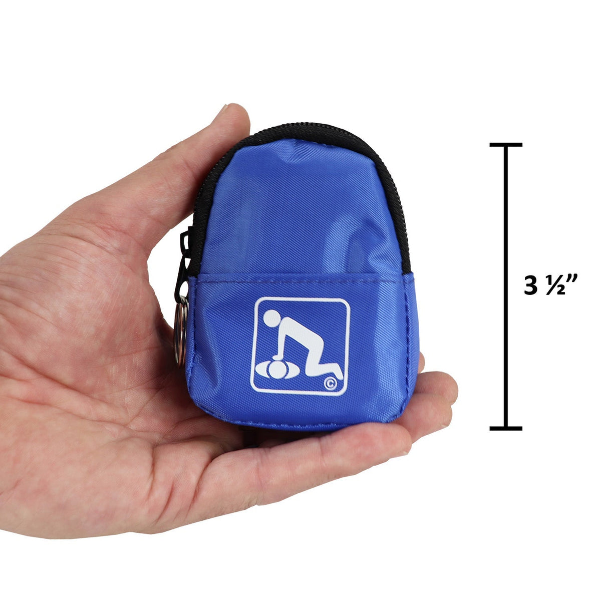 CPR Blue Beltloop Keychain Backpack with Faceshield, Gloves, and Cleansing Wipes - Clinch River Fishing USA