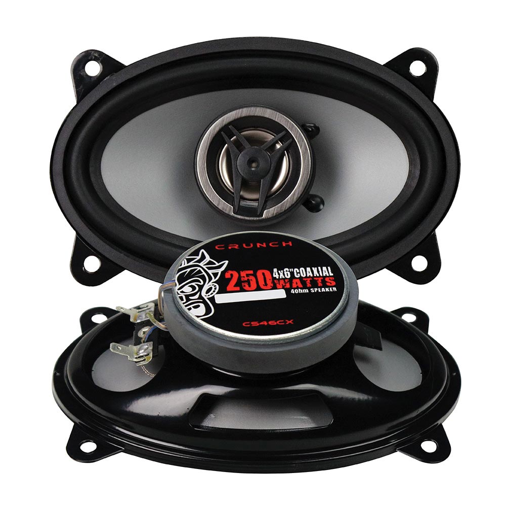 Crunch 4x6" Coaxial Speaker 250w Max - Clinch River Fishing USA