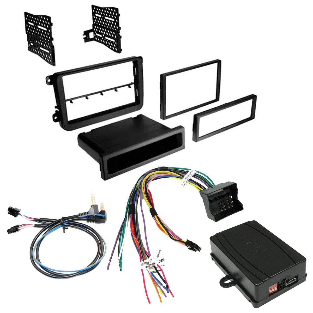 Crux Radio Replacement with Steering Wheel Control Retention and Dash Kit for Select VW Vehicles - Clinch River Fishing USA