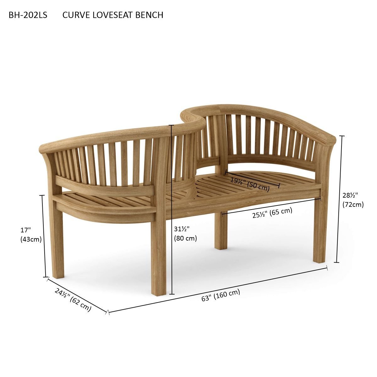 CURVE LOVE SEAT BENCH - Clinch River Fishing USA