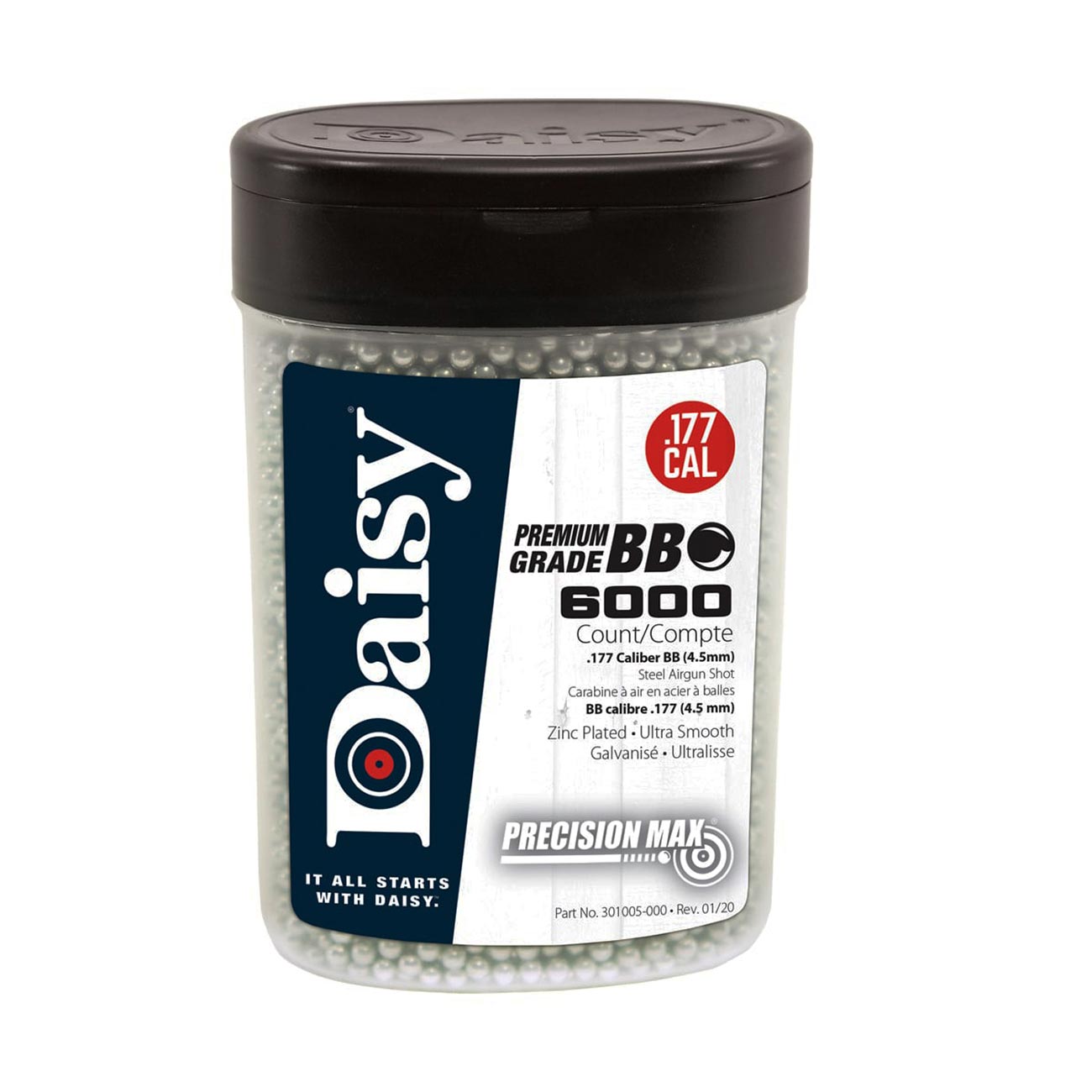 Daisy Outdoor Products 6000 ct BB Bottle Silver 4.5 mm - Clinch River Fishing USA