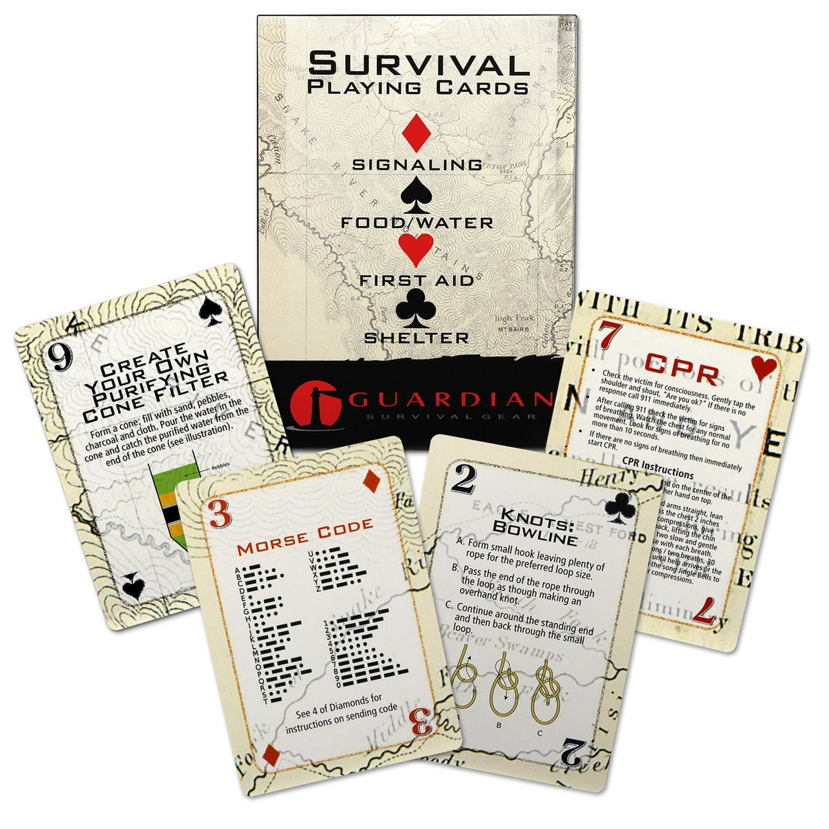 Deck of Survival Playing Cards - Clinch River Fishing USA