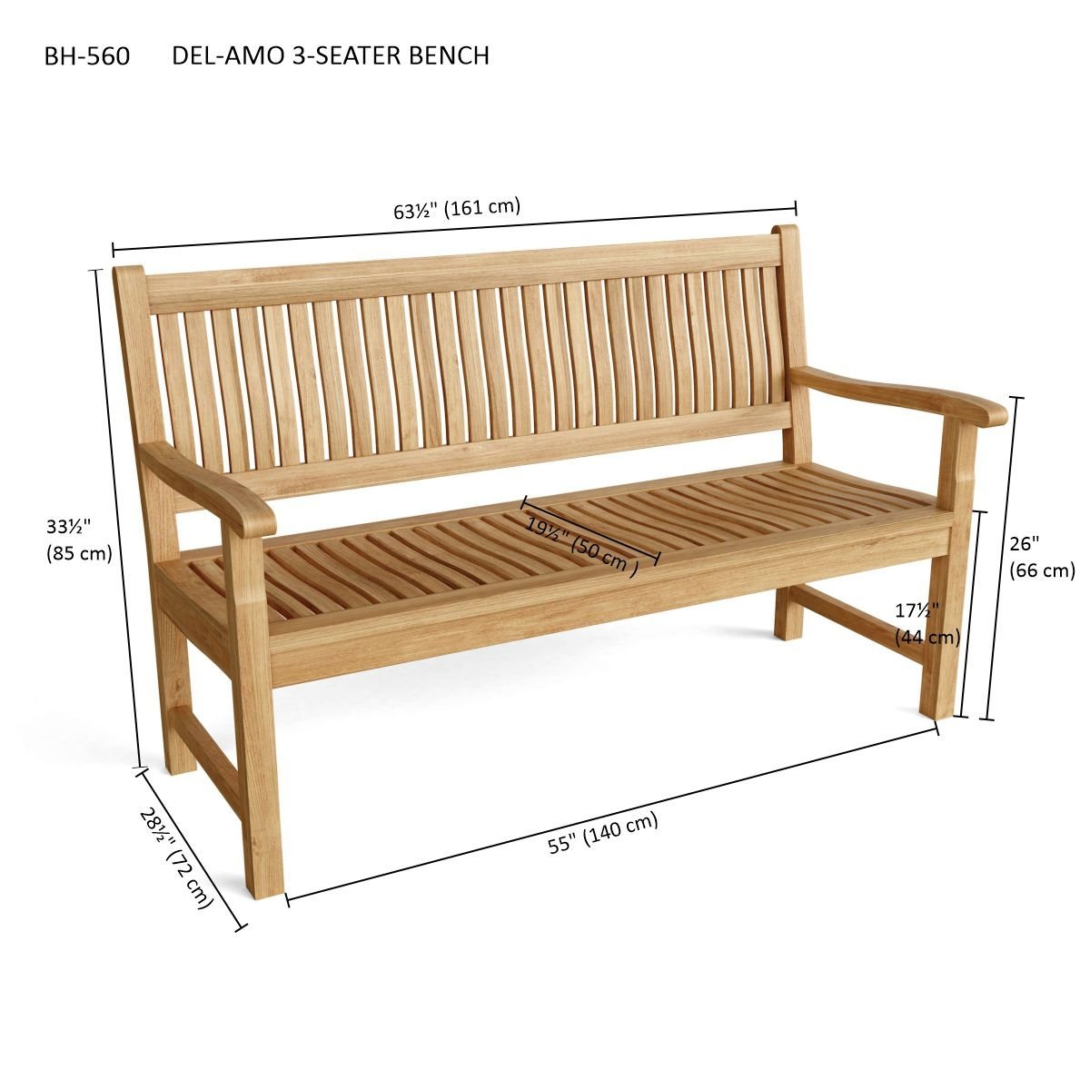 DEL-AMO 3-SEATER BENCH - Clinch River Fishing USA