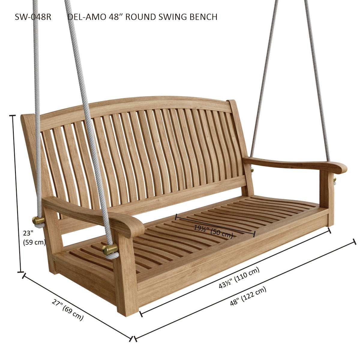 DEL-AMO 48″ ROUND SWING BENCH - Clinch River Fishing USA