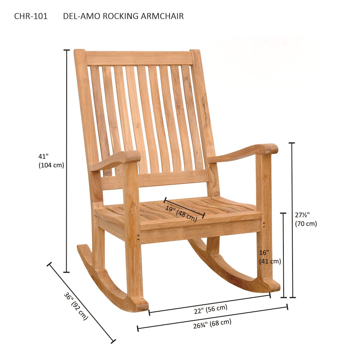 DEL-AMO ROCKING ARMCHAIR - Clinch River Fishing USA
