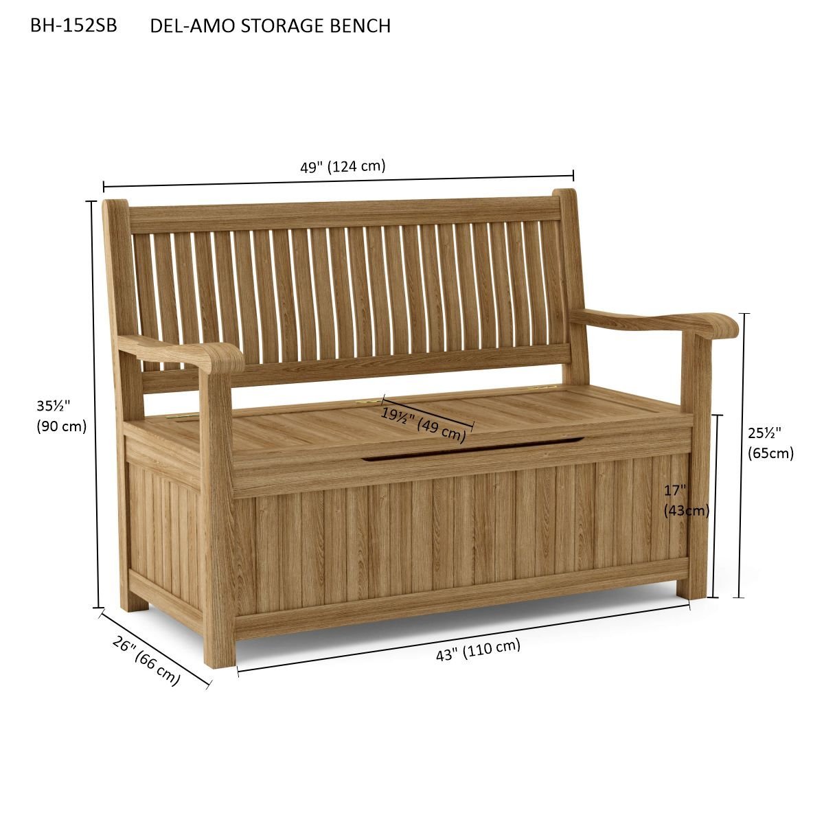 DEL-AMO STORAGE BENCH - Clinch River Fishing USA