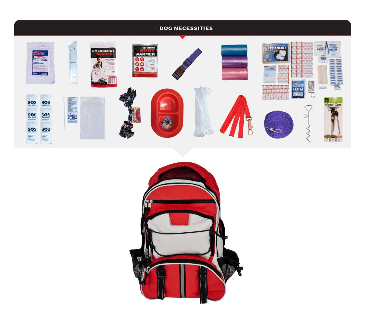 Deluxe Dog Survival Kit, Backpack - Clinch River Fishing USA