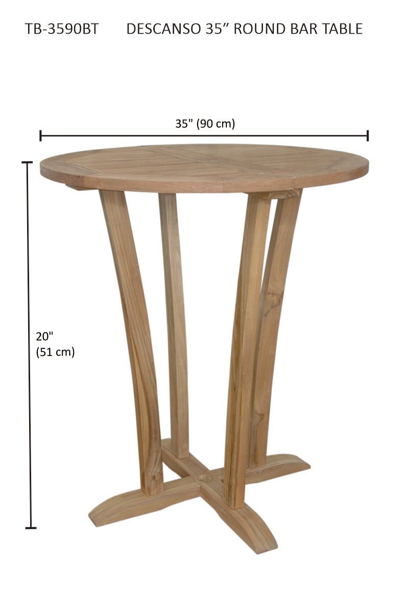 DESCANSO 35″ ROUND BAR TABLE - Clinch River Fishing USA