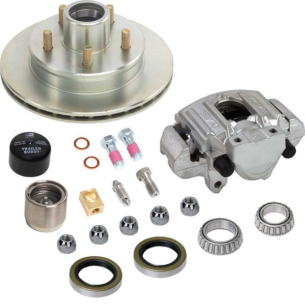 Dexter Axle Disc Brake Kit, 3,750 lb Zinc Hub/Rotor W/Alum Caliper, Compl. Whl End Kit