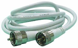 Digital 12ft RG8X W/ Mini UHF Female Connectors & PL259 Adap - Clinch River Fishing USA