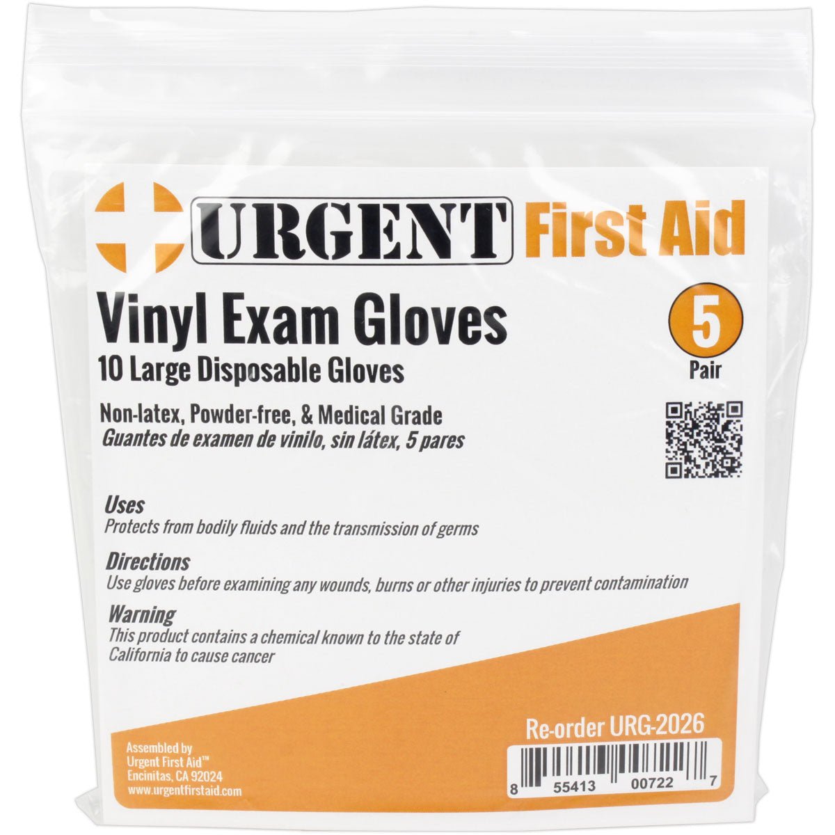 Disposable Gloves, Large, 5 Pair Per Bag - Clinch River Fishing USA