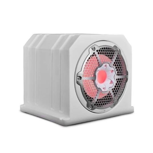 DS18 10" Marine & Motorsports Subwoofer Box Loaded with Integrated RGB Lights 4 Ohms 700W WHT| NXL-10SUBLD/W - Clinch River Fishing USA
