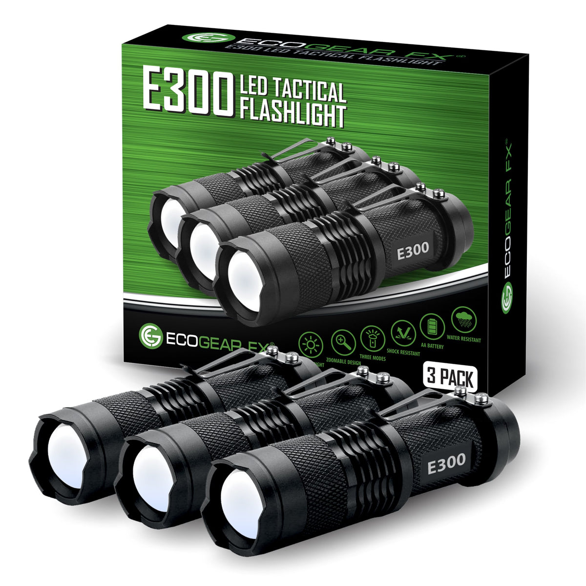 E300 EDC Tactical Flashlight - Clinch River Fishing USA
