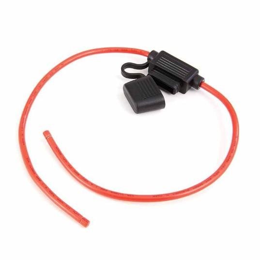 EGIS MOBILE ELECTRIC 901028 Fuse Holder Inline ATO 18" Long 12 AWG Red Wire - Clinch River Fishing USA