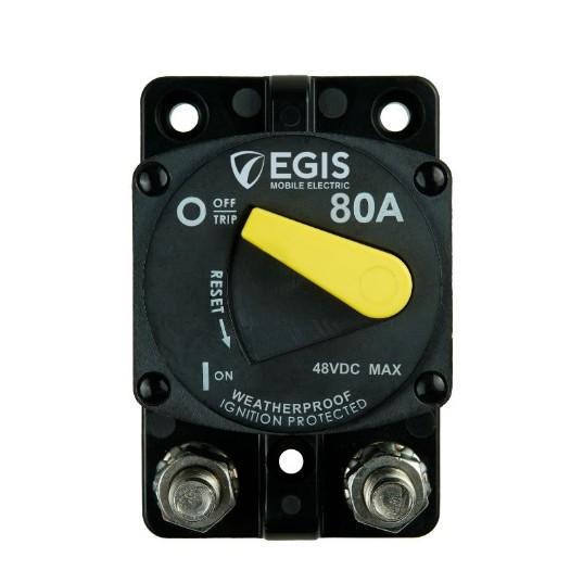 EGIS MOBILE ELECTRIC Circuit Breaker, 87 Series, 80 A, Surface Mount, Retail Pack | 4704-080 - Clinch River Fishing USA
