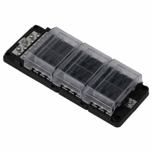 EGIS MOBILE ELECTRIC RT Fuse Block, 18 Pos w/Ground & LED Indication, Bulk | 8031B - Clinch River Fishing USA