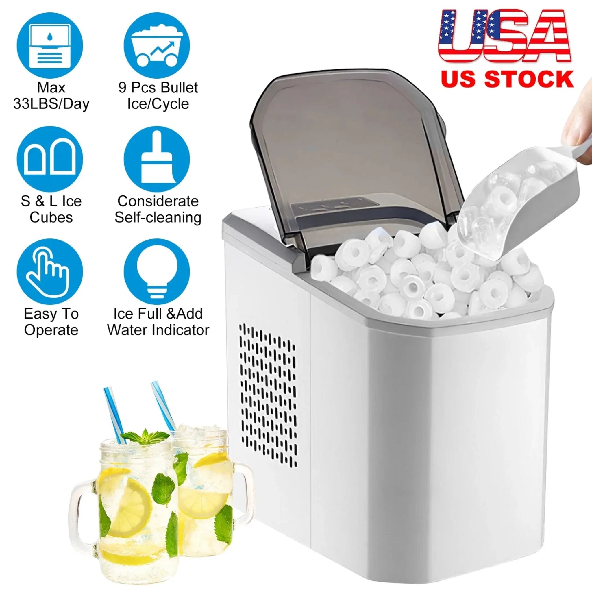 Electric Countertop Ice Maker - Clinch River Fishing USA