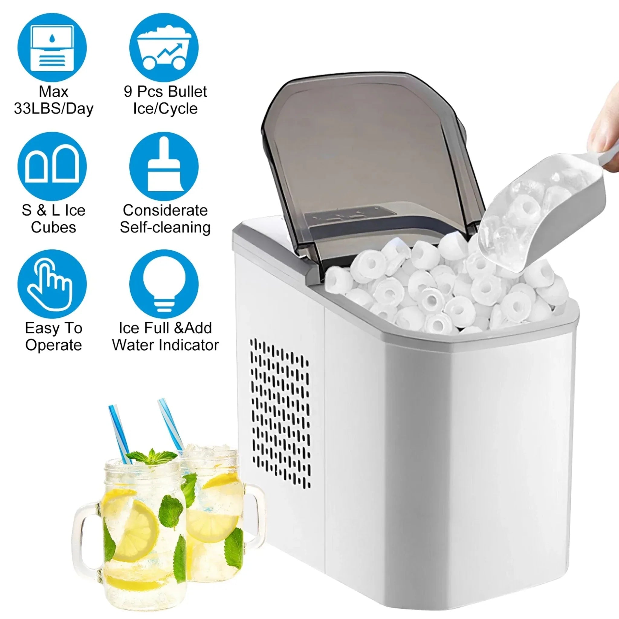 Electric Countertop Ice Maker - Clinch River Fishing USA