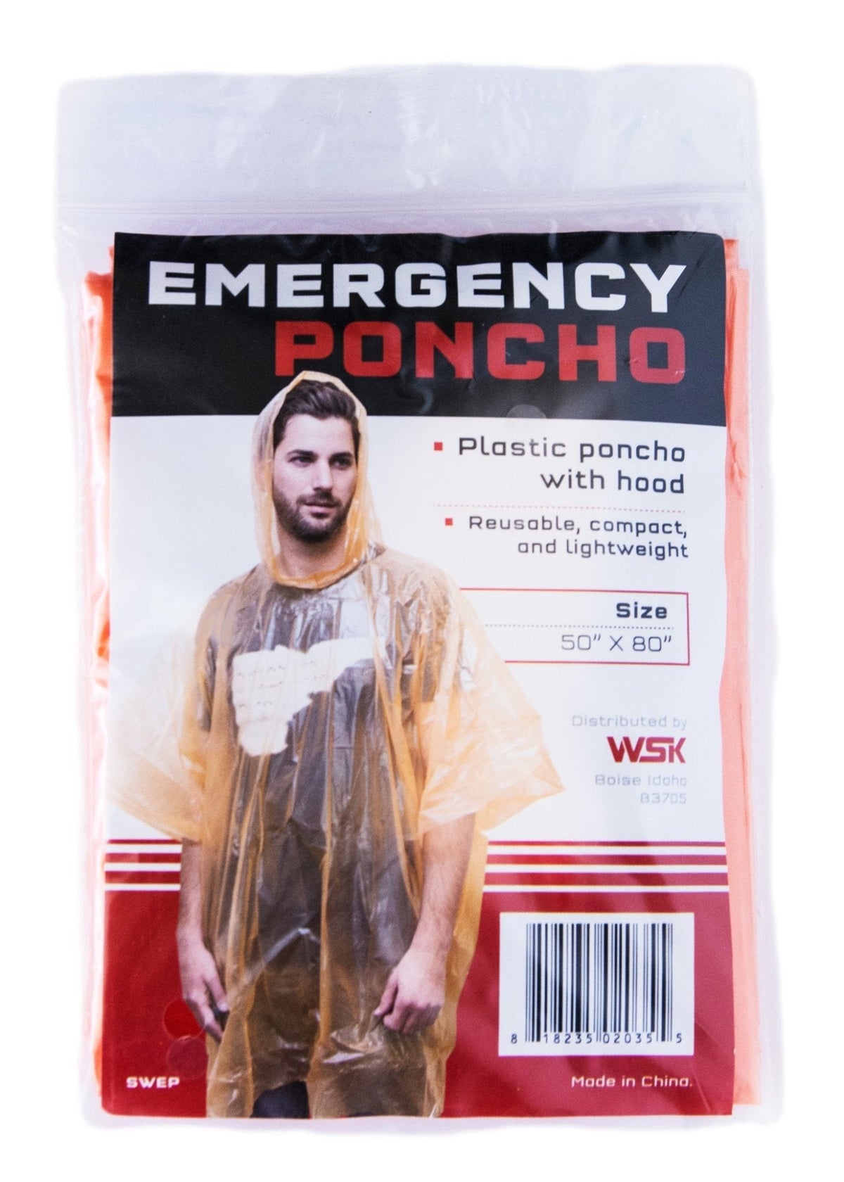 Emergency Poncho with Hood - Clinch River Fishing USA