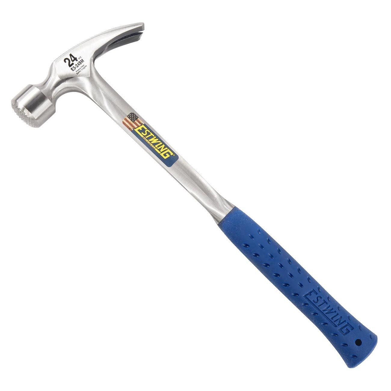 Estwing 24 oz. Milled Face Rip/Framing Hammer - Blue Shock Reduction Grip - Clinch River Fishing USA